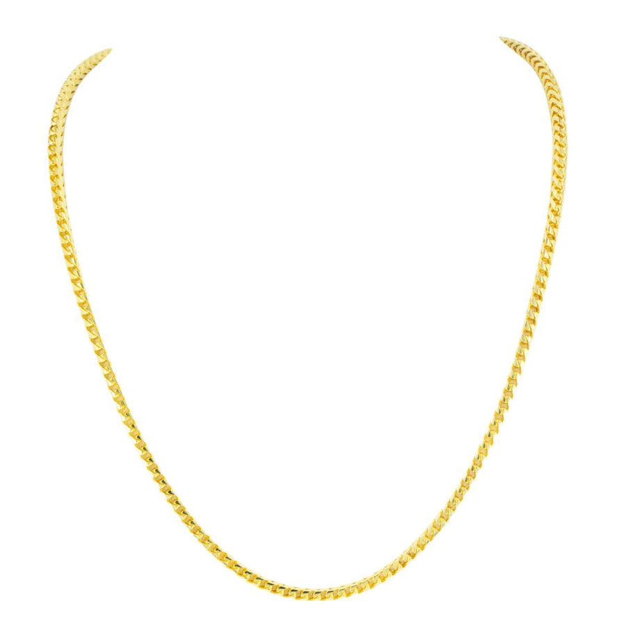 10K Gold 2.8mm Diamond Cut Solid Franco Chain - Johnny Dang & Co