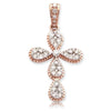 14KR 0.65CTW DIAMOND PEAR CLUSTER CROSS WITH - Johnny Dang & Co