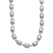 10KW 10.15 CTW BAGUETTE NECKLACE 22" - Johnny Dang & Co
