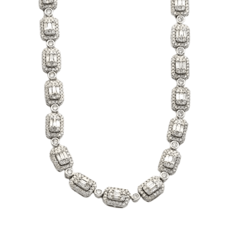 10KW 10.15 CTW BAGUETTE NECKLACE 22