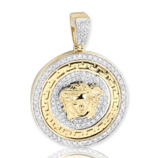 10KY 1.75CTW DIAMOND MEDUSA MEDALLION WITH - Johnny Dang & Co