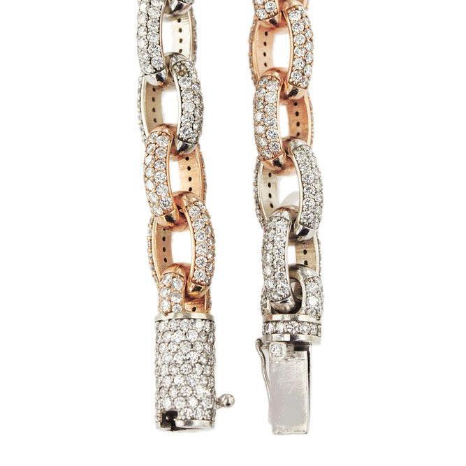 JDN189.8 - DIAMOND 2 TONE CHAIN - Johnny Dang & Co