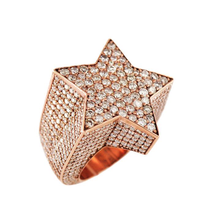 1JDR23.3 - CUSTOM DIAMOND STAR RING - Johnny Dang & Co