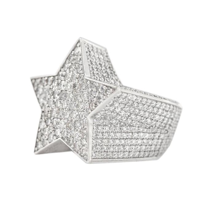 1JDR23.8 - CUSTOM DIAMOND STAR RING - Johnny Dang & Co
