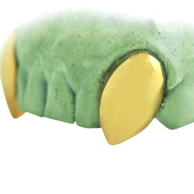Vampire Fangs 2 teeth Gold Fangs - JDTK-G55 - Johnny Dang & Co