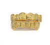 18K Flawless Yellow Honeycomb Diamond Grillz - Johnny Dang & Co