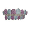 10K Flawless Cotton Candy Honeycomb Diamond Grillz - Johnny Dang & Co