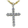 Silver CZ Cross Pendant - Johnny Dang & Co