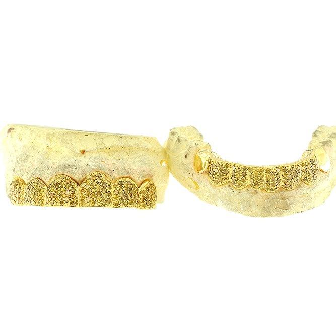JDTK-S161702-1 14 Teeth Custom Hand Prong Set Diamond Grill - Johnny Dang & Co