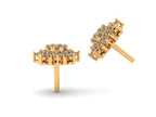 Custom 1.75CT Diamond Cluster Earrings - Johnny Dang & Co