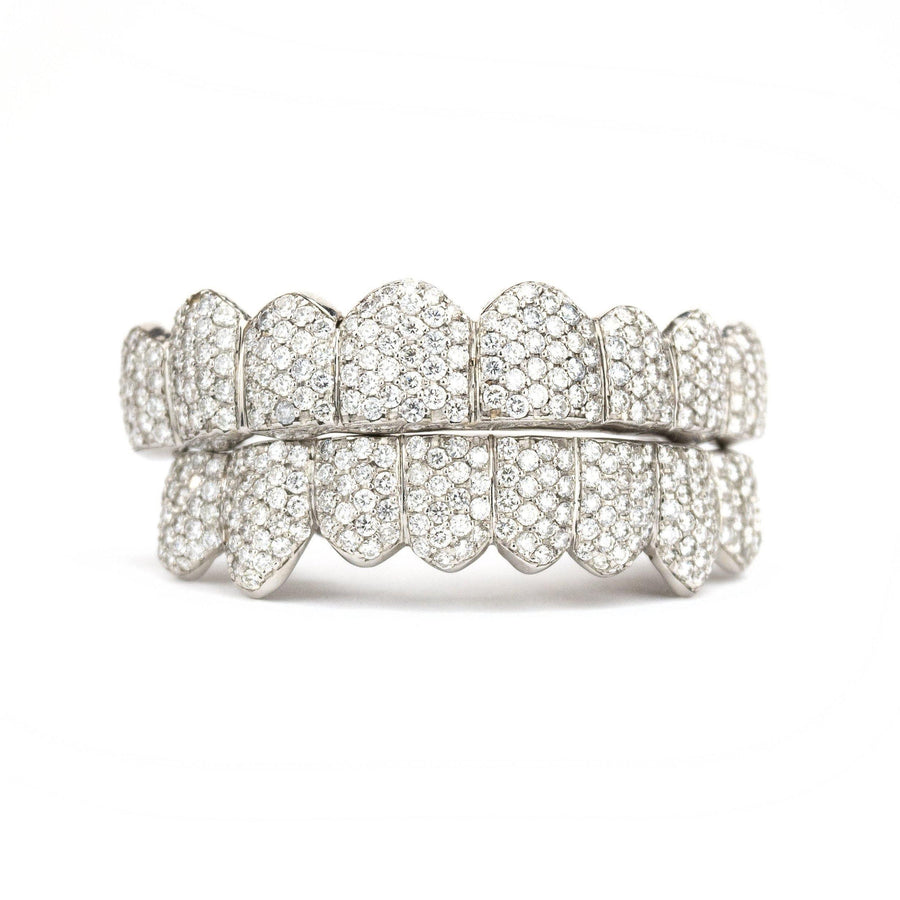 14K VS Honeycomb Set Diamond Grillz - Johnny Dang & Co