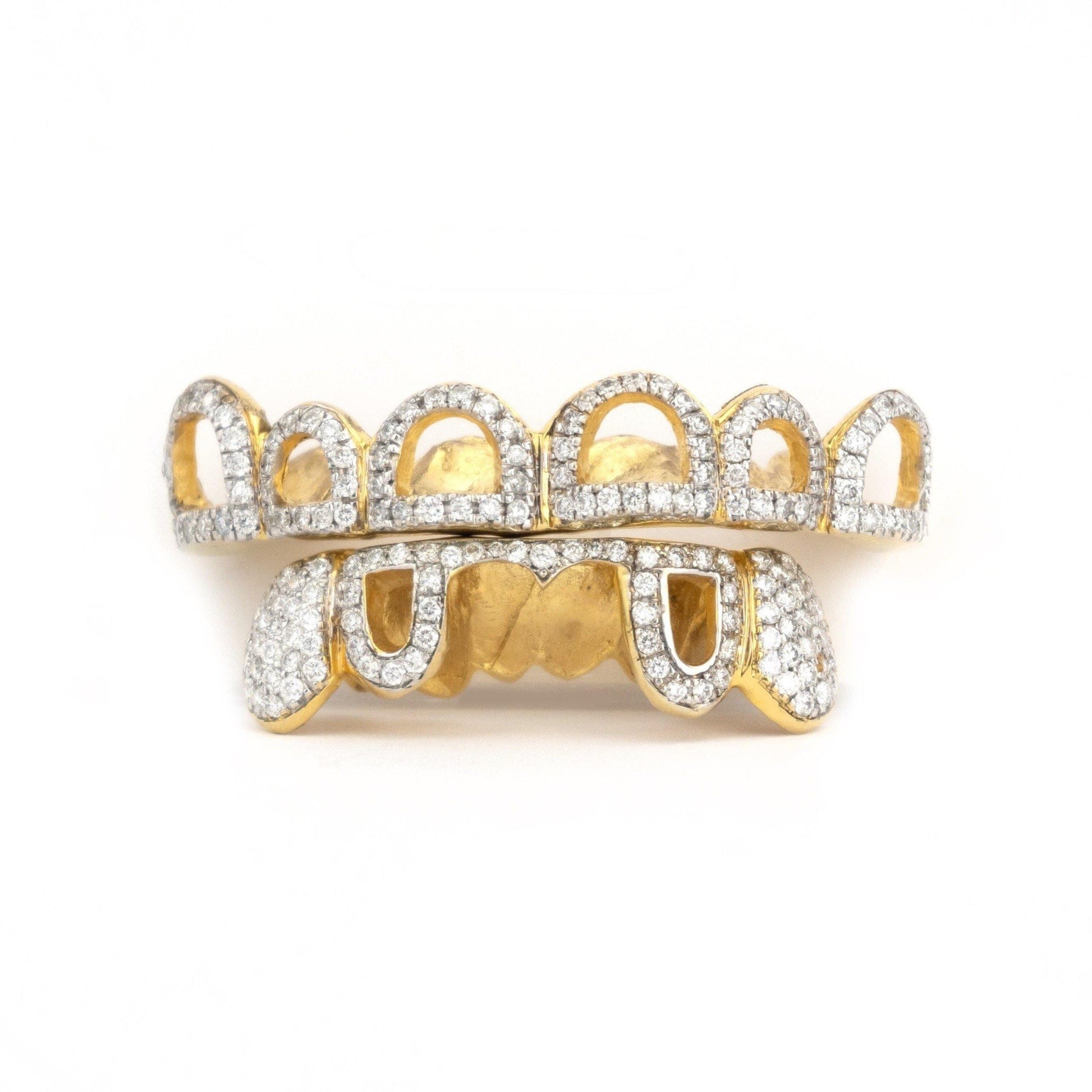 14K VS Split Open Face Diamond Grillz - Johnny Dang & Co
