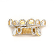 18K Flawless Split Open Face Diamond Grillz - Johnny Dang & Co